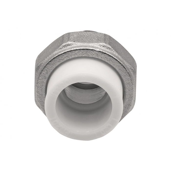 Муфта комбинированная разъемная, наружная резьба 20х1/2\" EVER PLAST /белый